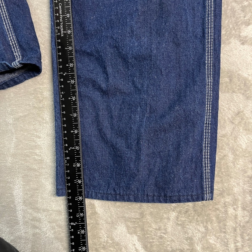 Vintage Pointer Brand Denim Overalls Mens 33x30 Blue Bib Workwear USA Made - Picture 6 of 14